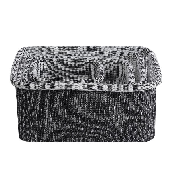 Набор из 4-х корзин для хранения sustainable collection, черный