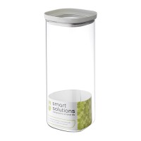 Банка для хранения квадратная vacuum glass, 2 л, светло-серая
