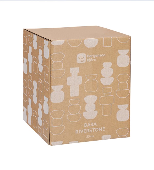 Ваза riverstone, 20 см, жемчужно-серая