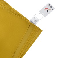 Скатерть на стол из умягченного льна с декоративной обработкой горчичного цвета essential, 143х250