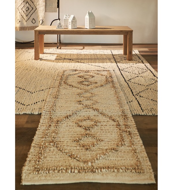 Ковер из джута и переработанного хлопка kolkata из коллекции ethnic, 70x160см