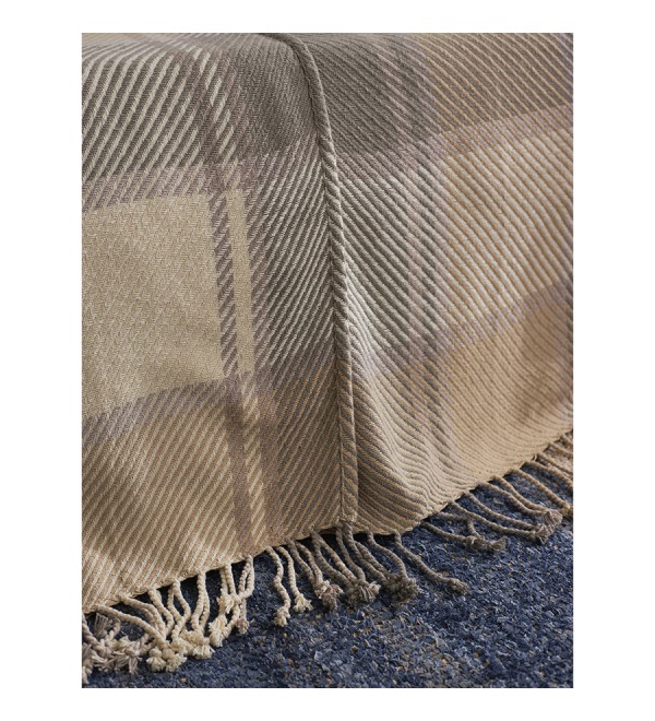 Покрывало из хлопка warm traditions бежево-серого цвета из коллекции essential, 230х250 см