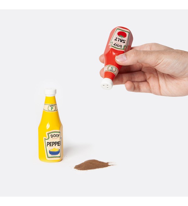 Набор из солонки и перечницы corner shop,  ketchup mustard