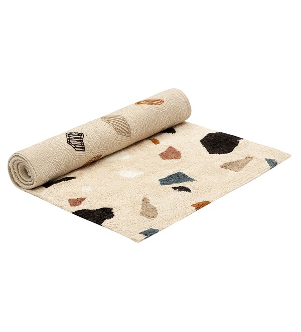 Ковер из хлопка terrazzo poetry из коллекции ethnic, 70х160 см