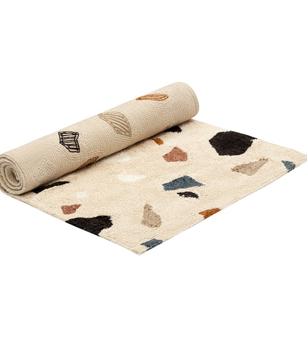 Ковер из хлопка terrazzo poetry из коллекции ethnic, 70х160 см