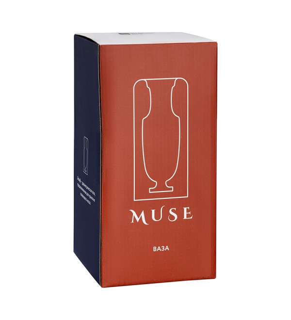 Ваза muse, 25 см, нежно-розовая