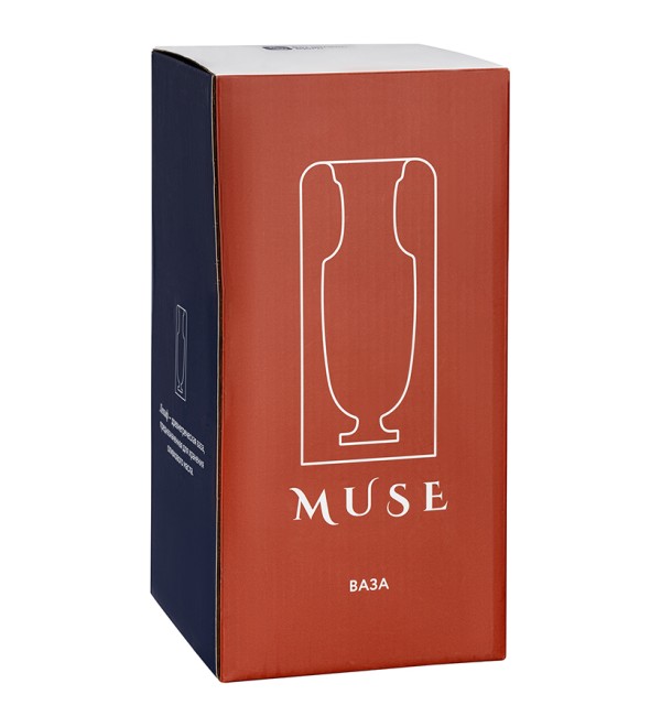 Ваза muse, 25 см, нежно-розовая