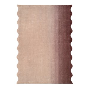 Ковер из шерсти over horizon цвета марсала из коллекции trendy ruffles, 180х230 см