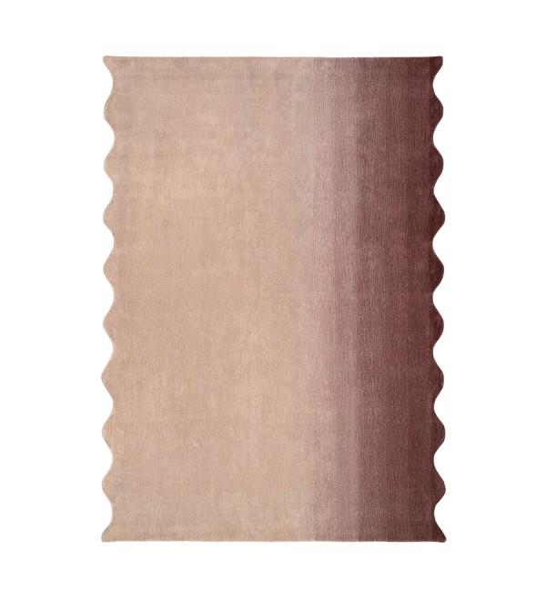 Ковер из шерсти over horizon цвета марсала из коллекции trendy ruffles, 180х230 см