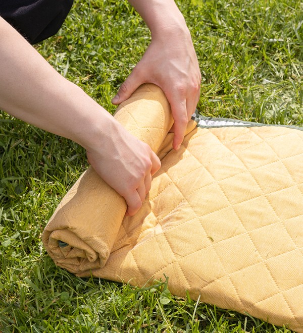 Плед для пикника и отдыха на пляже smart picnic, горчичный