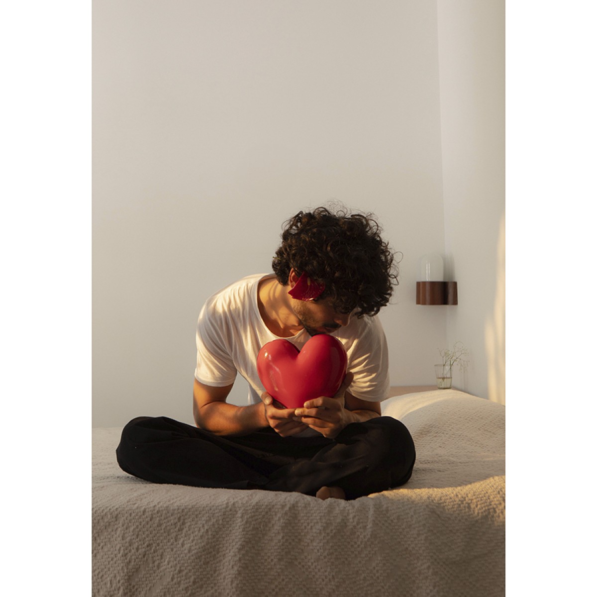 Ваза для цветов love, 15,5 см, красная