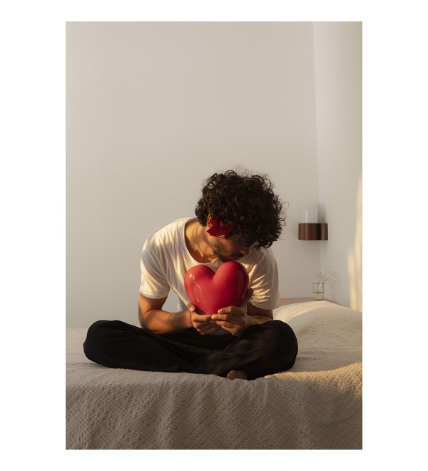 Ваза для цветов love, 15,5 см, красная