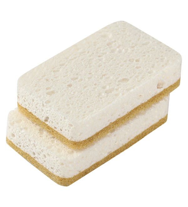 Набор губок для посуды из целлюлозы и кокосового волокна eco sponge, белые, 6 шт.