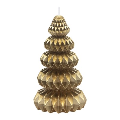 Свеча декоративная origami золотого цвета из коллекции new year essential, 19 см