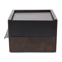 Шкатулка stowit mini, черная/орех
