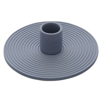 Подсвечник из каменной керамики темно-синего цвета из коллекции essential