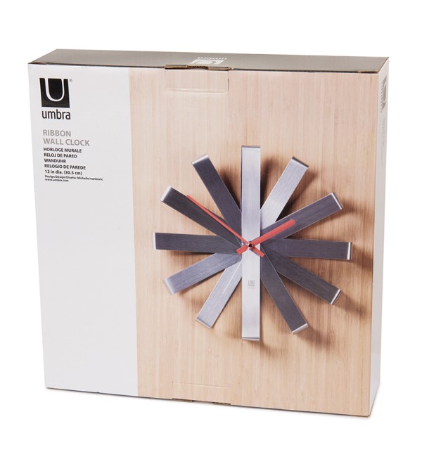 Часы настенные ribbon, D31 см, сталь