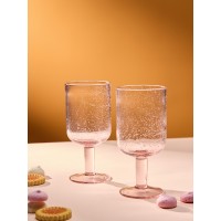 Набор бокалов для вина flowi, 410 мл, розовые, 2 шт.