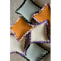 Чехол на подушку с контрастным кантом розового цвета из коллекции trendy ruffles, 40х40 см