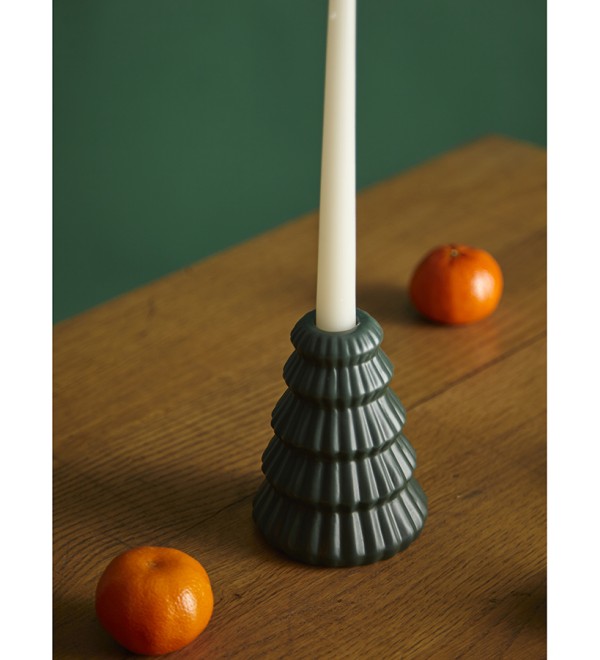 Подсвечник nordic mood зеленого цвета из коллекции new year essential, 13 см