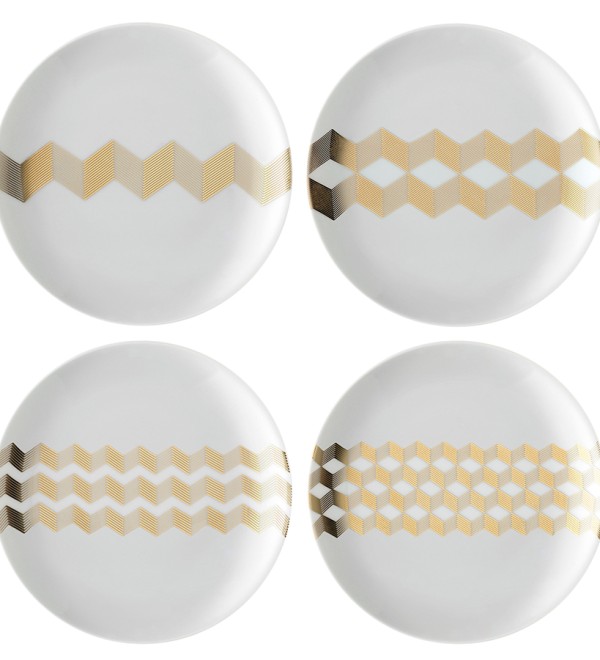 Набор блюдец signature, chevron, D16 см, 4 шт.