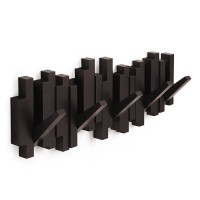 Вешалка настенная sticks, 49,3 см, эспрессо, 5 крючков