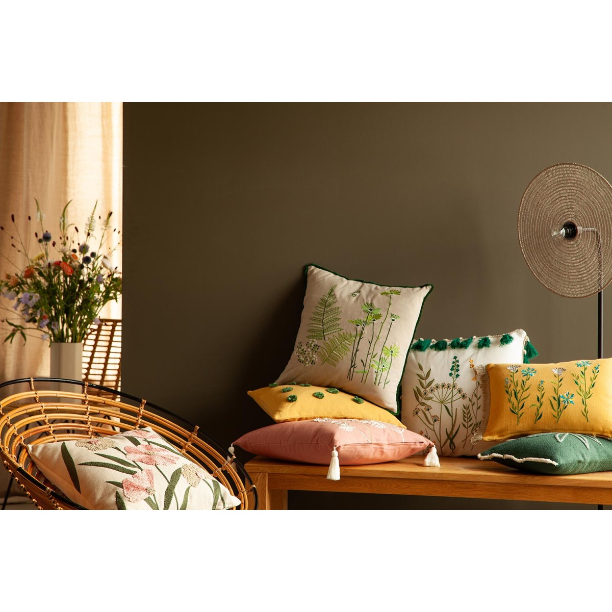 Подушка декоративная meadow bloom из коллекции ethnic, 45х45 см