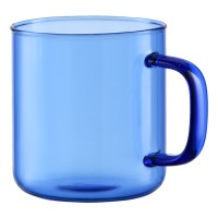 Чашка стеклянная, 350 мл, синяя