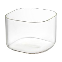 Банка для хранения квадратная vacuum glass, 500 мл, светло-серая