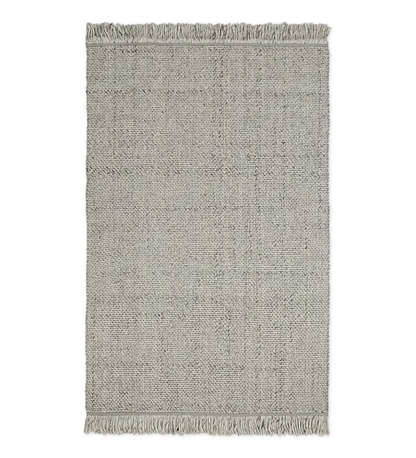 Ковер из переработанного пластика светло-серого цвета из коллекции ethnic, 120х180 см