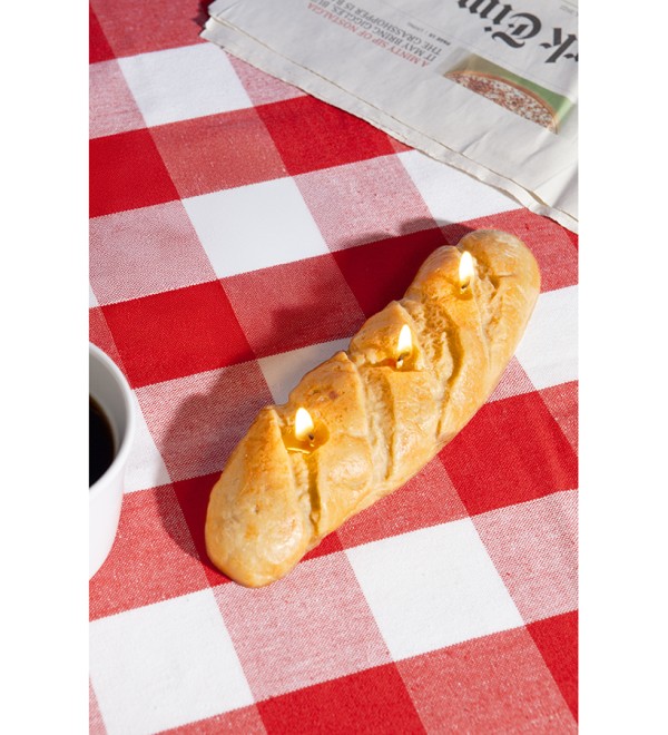 Свеча 3-d good morning, baguette, 20,8 см