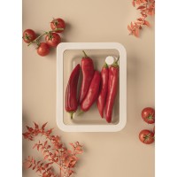 Контейнер для запекания и хранения с вакуумным эффектом vacuum glass, 1,4 л, молочный