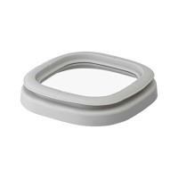 Банка для хранения квадратная vacuum glass, 2 л, светло-серая