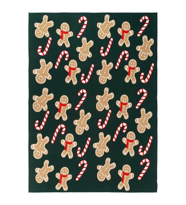 Плед из хлопка с новогодним рисунком gingerman из коллекции new year essential, 130x180 см