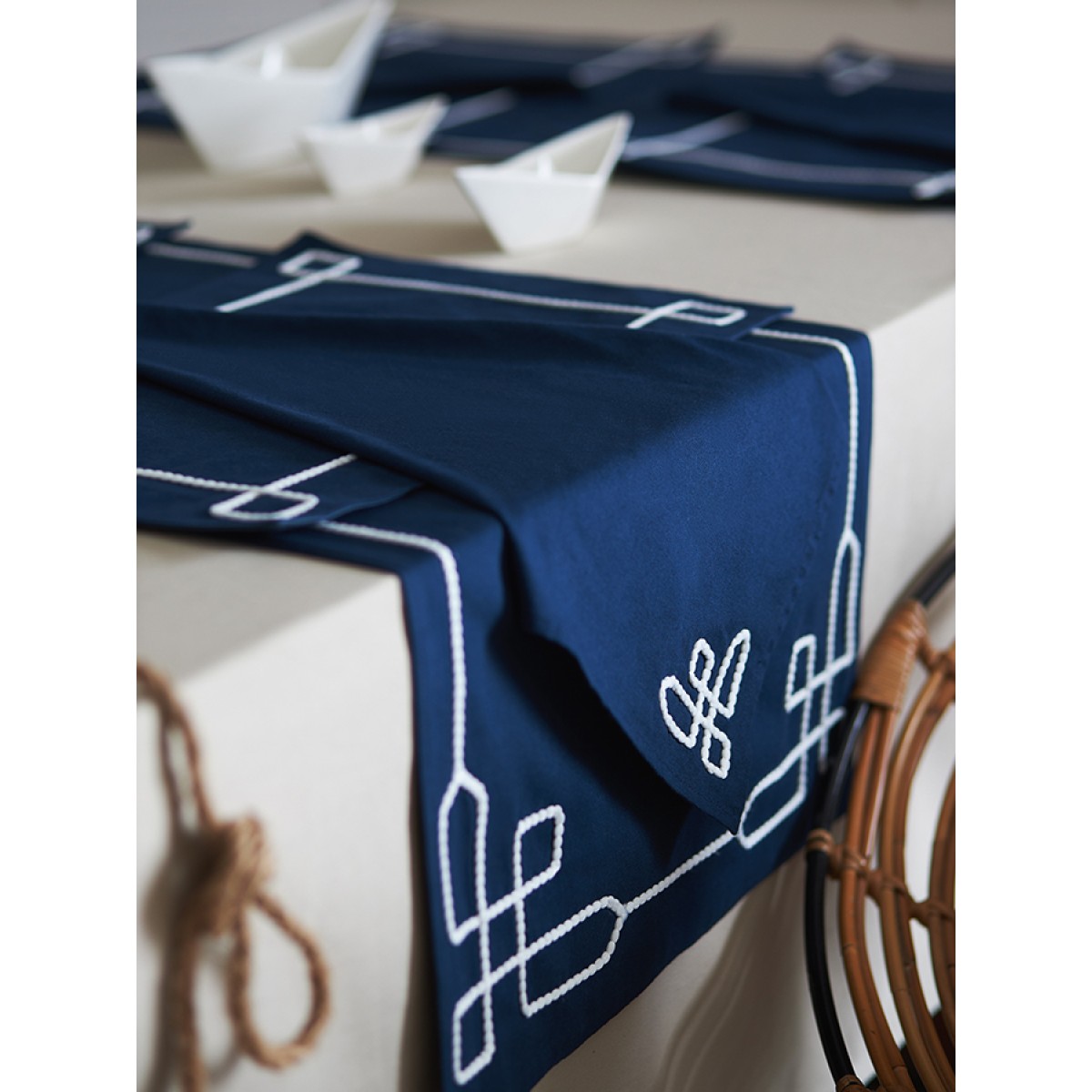 Дорожка на стол navy story из коллекции sea treasures, 45х150 см