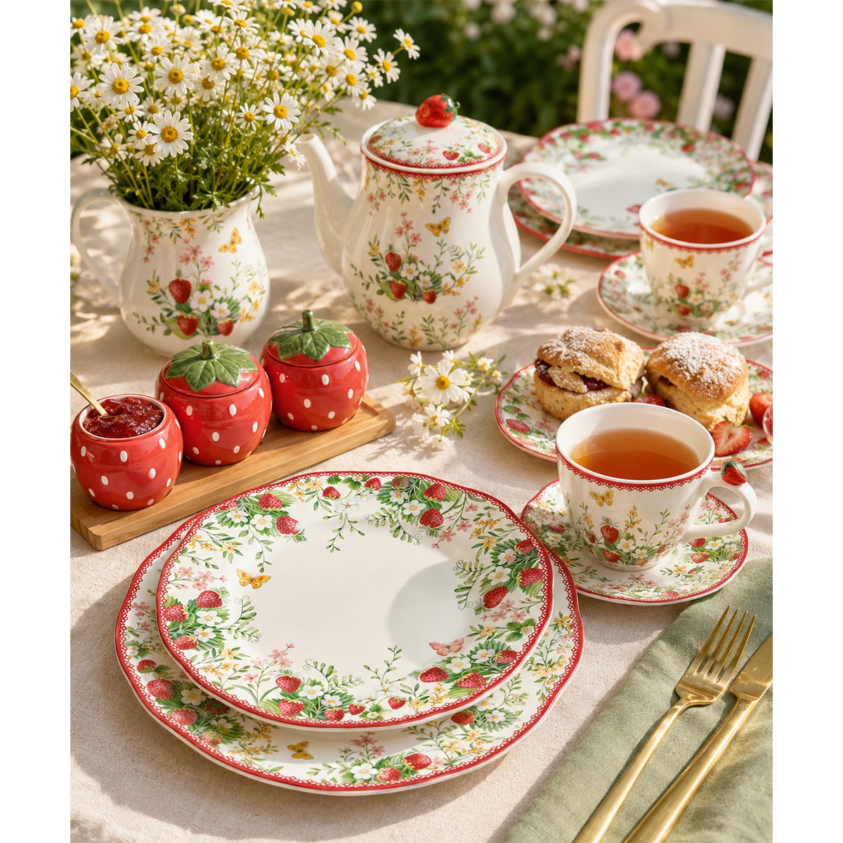 Тарелка десертная jardin des fraises, D20 см
