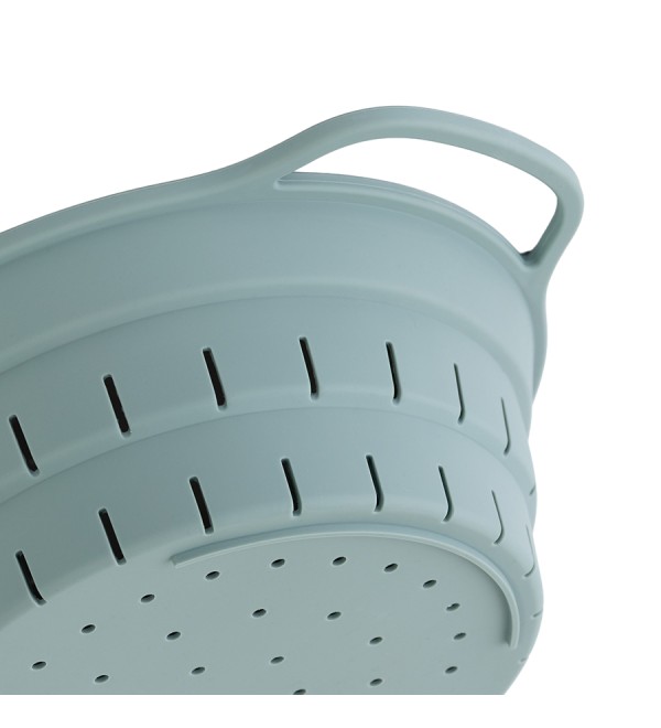 Дуршлаг складной силиконовый smart helper, D25,5 см, шалфей