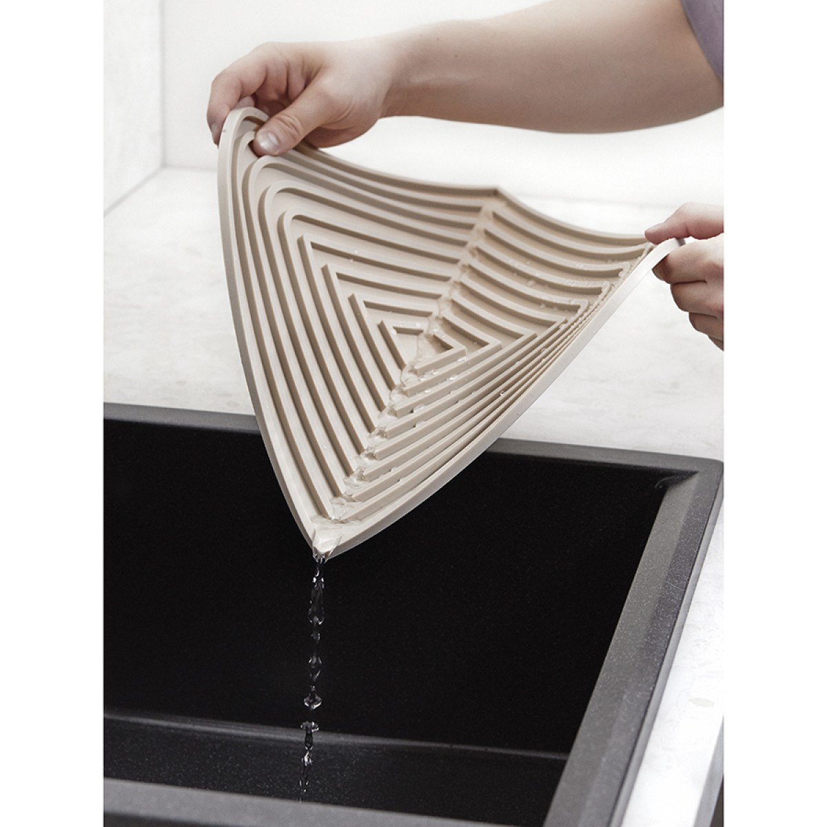 Коврик для сушки посуды dry flex, 34,6х44,6 см, бежевый