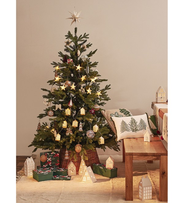 Домик из фарфора с подсветкой aarhus из коллекции new year essential, 21,6 см