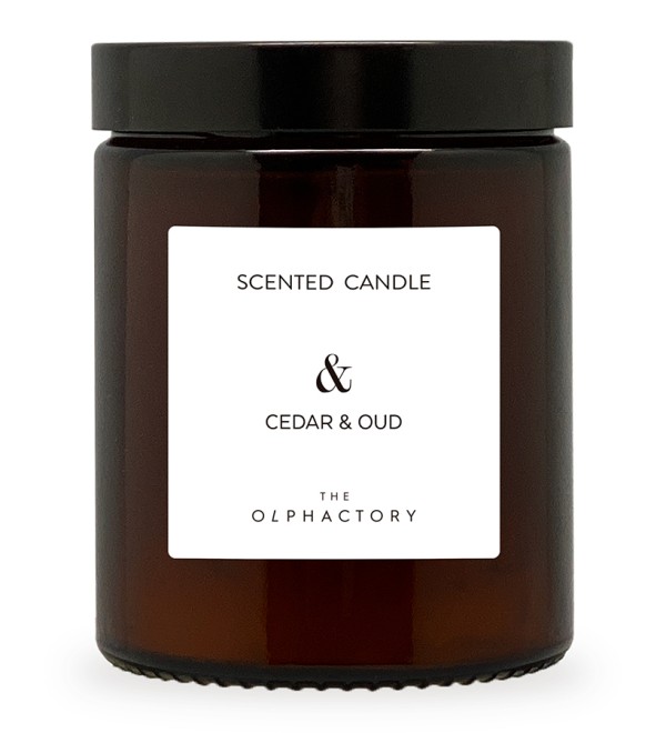 Свеча ароматическая the olphactory, &, cedar&oud, 30 ч