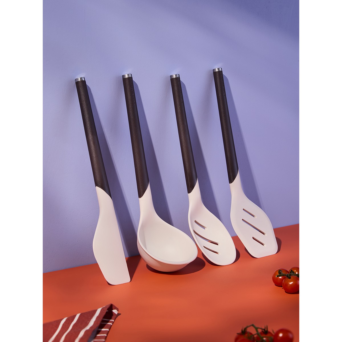 Шумовка smartchef, 31 см, бежевая/бордовая