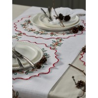 Дорожка на стол festive wreath из коллекции new year essential, 45х150 см