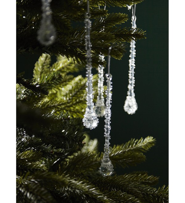 Набор ёлочных украшений icy sparkles из коллекции new year essential, 6 шт.