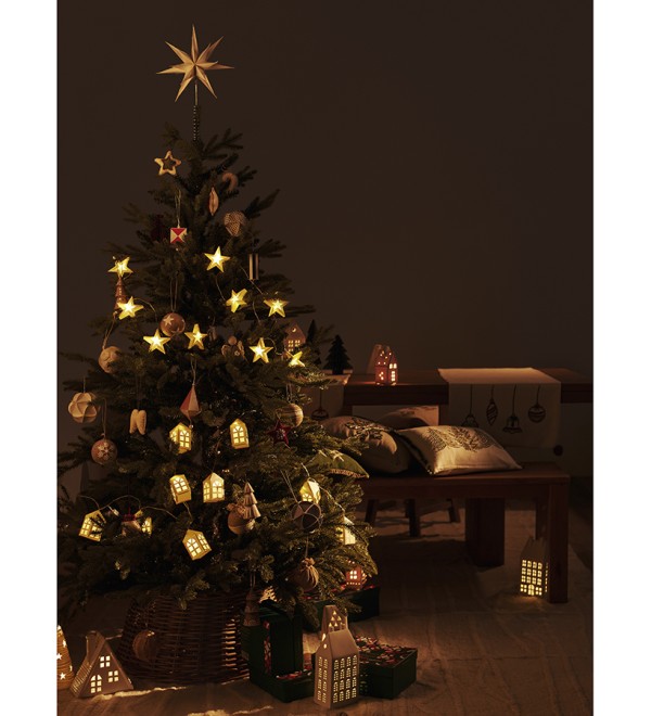 Домик из фарфора с подсветкой aarhus из коллекции new year essential, 21,6 см