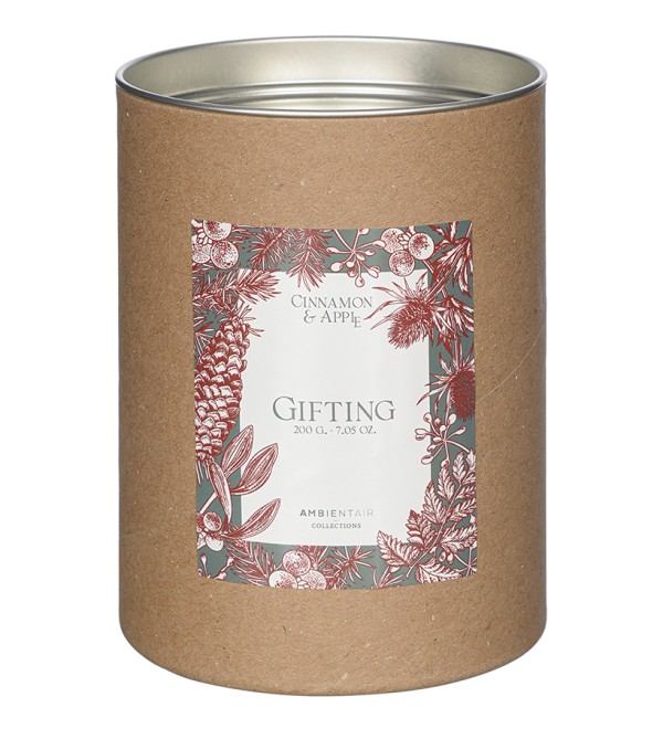 Свеча ароматическая gifting, cinnamon&apple (новая), 40 ч