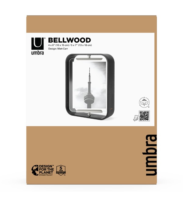 Фоторамка двухсторонняя bellwood, 19х24 см, черная