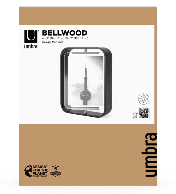Фоторамка двухсторонняя bellwood, 19х24 см, черная