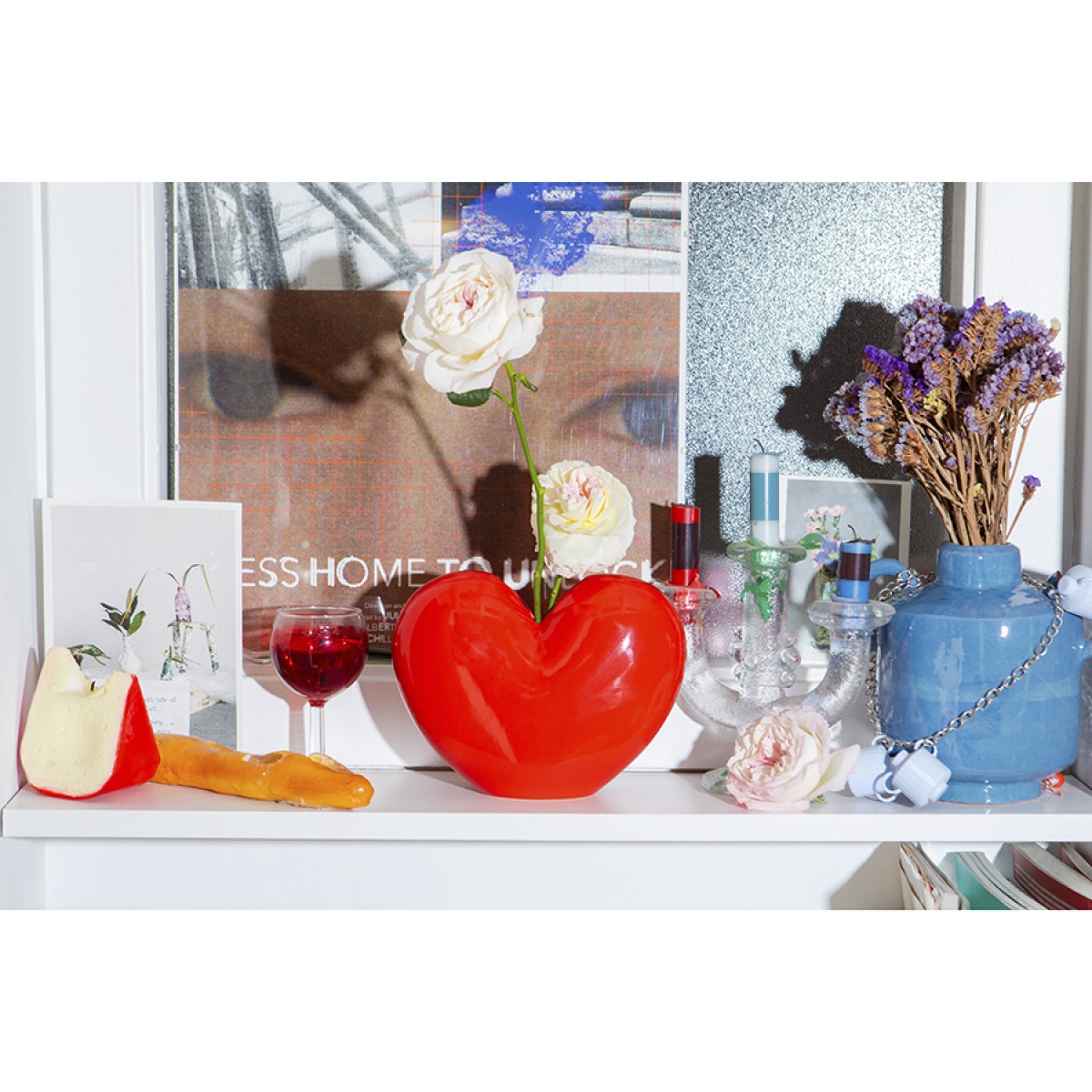 Ваза для цветов love, 15,5 см, красная