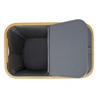 Корзина для белья с двумя отделениями neat twin, 53,5х33х53 см, серая