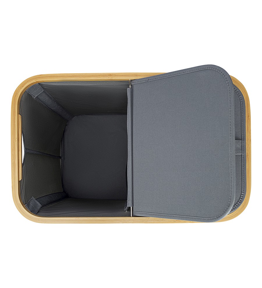 Корзина для белья с двумя отделениями neat twin, 53,5х33х53 см, серая